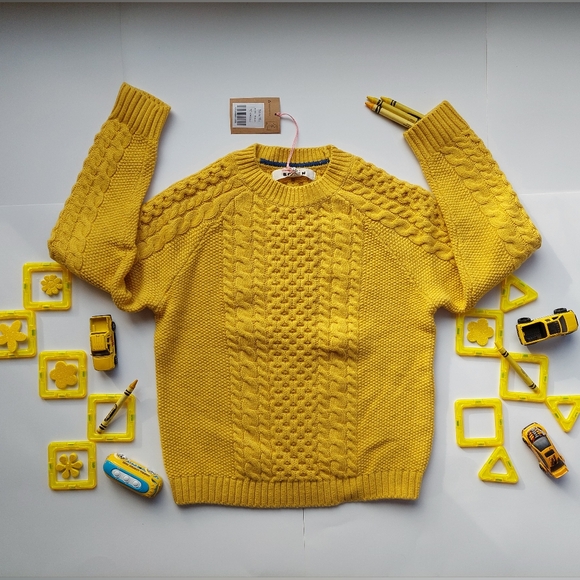 Nwt Mini Boden yellow sweater - Picture 9 of 16